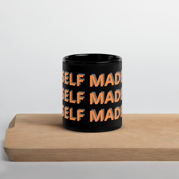 Self Made Black Glossy Mug